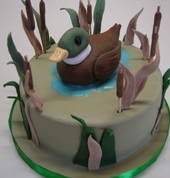 Duck birthday cake.
