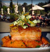 Porkbelly on kumara mash