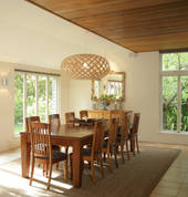 Our dining room can cater for up to 22 people for a sit down meal.