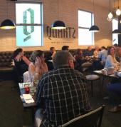 Back room closed off for private event