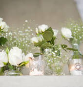 blossom wedding flowers vases and candles
