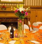 beautiful orange and white ethnic setting