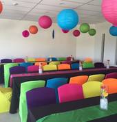 Why not choose a bright colourful theme!