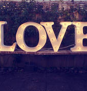 LOVE marquee lights