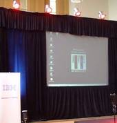 Showcasing our 12x9ft fast frold screen in Rear projection form