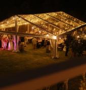 Clear Roof Marquee with fairy lights