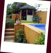 To garden hot spa and gizbo