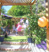 Upper garden pergola