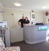 Owners Karl & Deborah Hamilton in reception