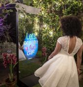 Bride wedding photo booth Revolution