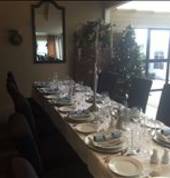 setting in the lodge for a christmas party