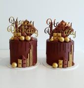 6" Chocolate & Gold Overload Cake