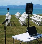 Portable, wireless, mains free PA for all your outdoor events