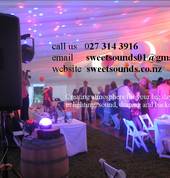 Lighting, sound, DJ and draping. Nelson's Hire choice