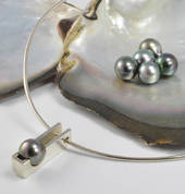 Jewel Beetles range of black pearl jewellery in gold and silver