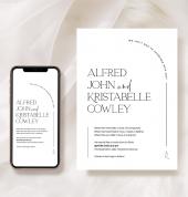 modern wedding invitation template with an ecard