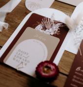 boho custom wedding invitation