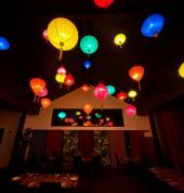 Our lanterns in our main dining area.