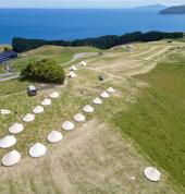 Glamping area for a Wellington wedding