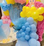 Baby Shower Decor  --  A Two Feet Theme baby shower celebrates the joy of welcoming a little one with adorable details inspired by tiny baby feet. The theme is a delightful reminder of the tiny steps that will soon bring endless joy into your life!”